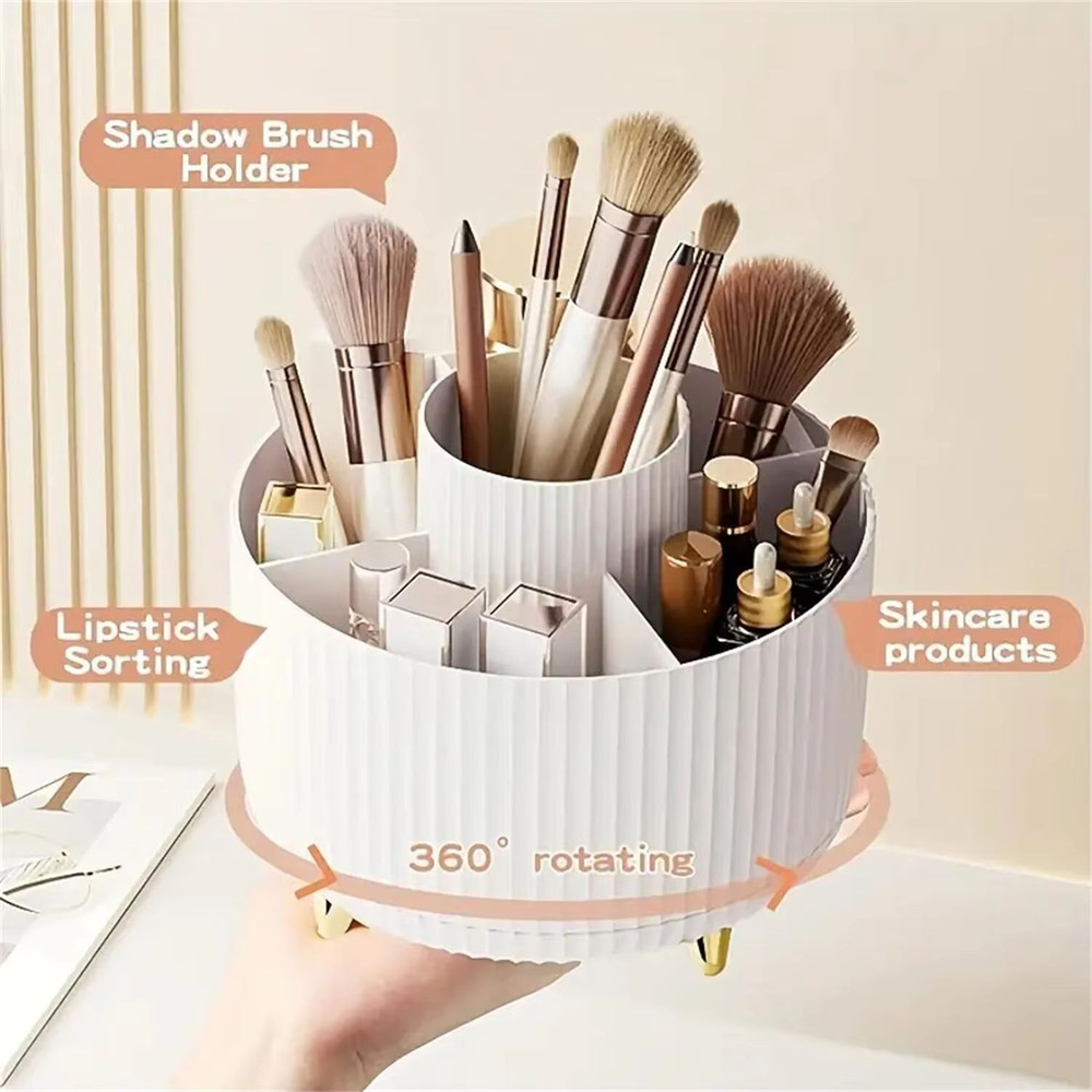 Rotaro360 Makeup Organizer  1 PC Plastic Cosmetic Storage With 5 Compartments  360 Rotation 2