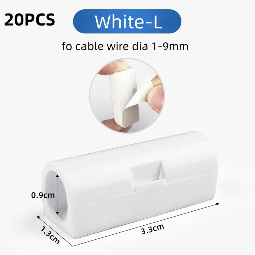 HandyClasp SelfAdhesive Cable Organizer Clips  SnapLock Wire Holder For Clean Desk  Wall Cord Manag 6