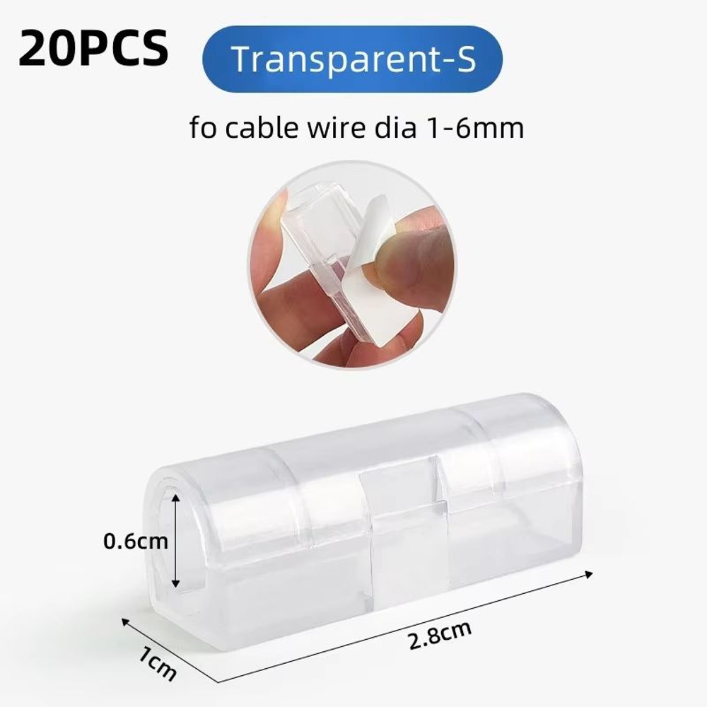 HandyClasp SelfAdhesive Cable Organizer Clips  SnapLock Wire Holder For Clean Desk  Wall Cord Manag 8