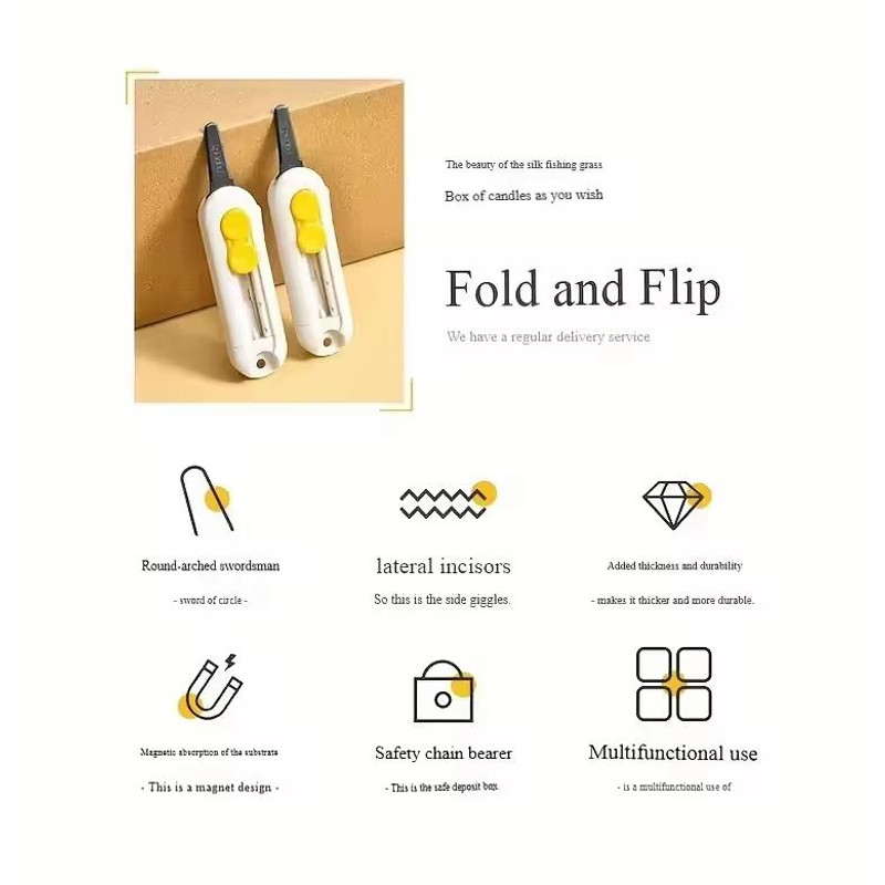 MagLock Pro Magnetic Courier Opening Knife  Retractable SelfLocking Unboxing Tool 5