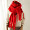 CozyLux Womens Winter Scarf Cashmere Feel Pashmina Wrap With Tassels 11