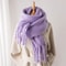 CozyLux Womens Winter Scarf Cashmere Feel Pashmina Wrap With Tassels 12