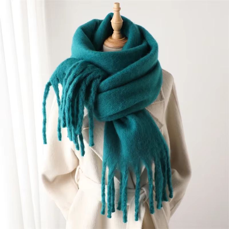 CozyLux Womens Winter Scarf Cashmere Feel Pashmina Wrap With Tassels 6