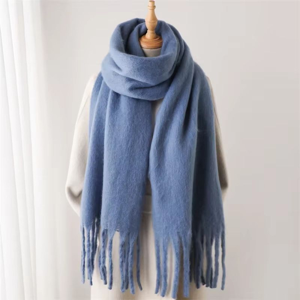 CozyLux Womens Winter Scarf Cashmere Feel Pashmina Wrap With Tassels 15