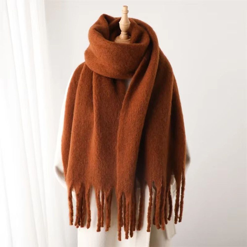 CozyLux Womens Winter Scarf Cashmere Feel Pashmina Wrap With Tassels 20