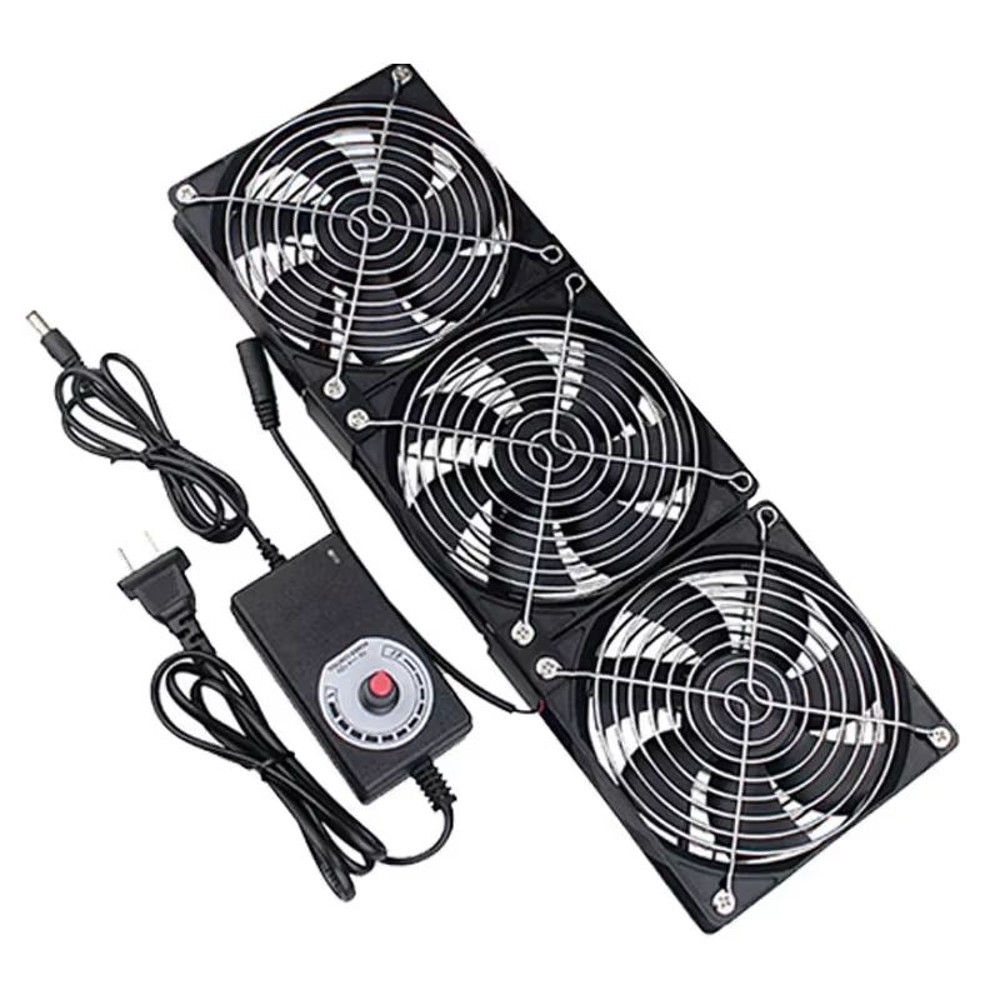 HighFlow 120 Mm 3000 RPM Cooling Fan With Speed Controller Universal Chassis Cabinet Airflow Solu 0