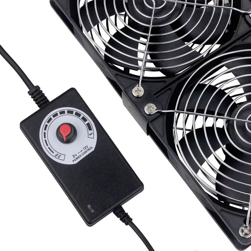 HighFlow 120 Mm 3000 RPM Cooling Fan With Speed Controller Universal Chassis Cabinet Airflow Solu 1