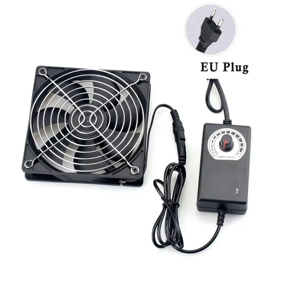 HighFlow 120 Mm 3000 RPM Cooling Fan With Speed Controller Universal Chassis Cabinet Airflow Solu 6