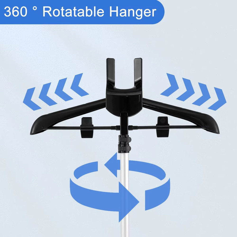 AllInOne Adjustable Steamer Stand  Handheld Ironing Board 84160 Cm Portable Foldable Garment Rack 3