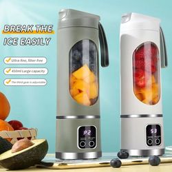 blendgo 450 ml usb rechargeable portable blender – 8-blade mini food processor for shakes & smoothies
