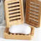 Natural Bamboo Drain Case Tray Wooden Soap Box For Bathroom Washroom Storage 0