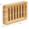 Natural Bamboo Drain Case Tray Wooden Soap Box For Bathroom Washroom Storage 2