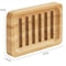 Natural Bamboo Drain Case Tray Wooden Soap Box For Bathroom Washroom Storage 2