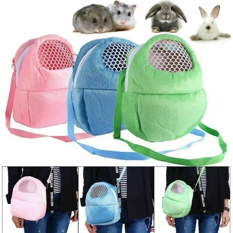 Breathable Small Pet Travel Carrier Bag Rabbit Hamster Guinea Pig Warm HandHeld Pouch 0