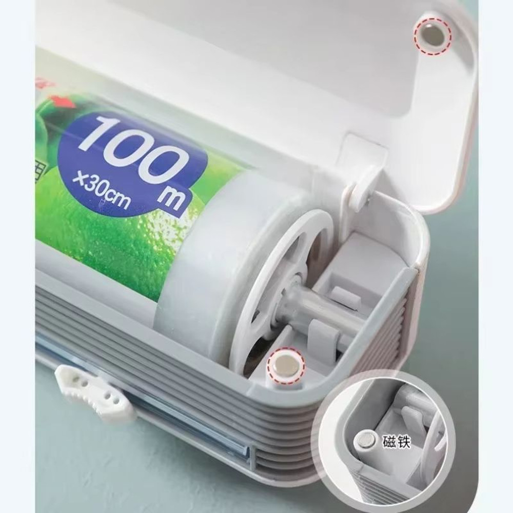 Magnetic Kitchen Wrap Dispenser  Cutter Box  Reusable Cling Film Foil  Aluminum Dispenser 5