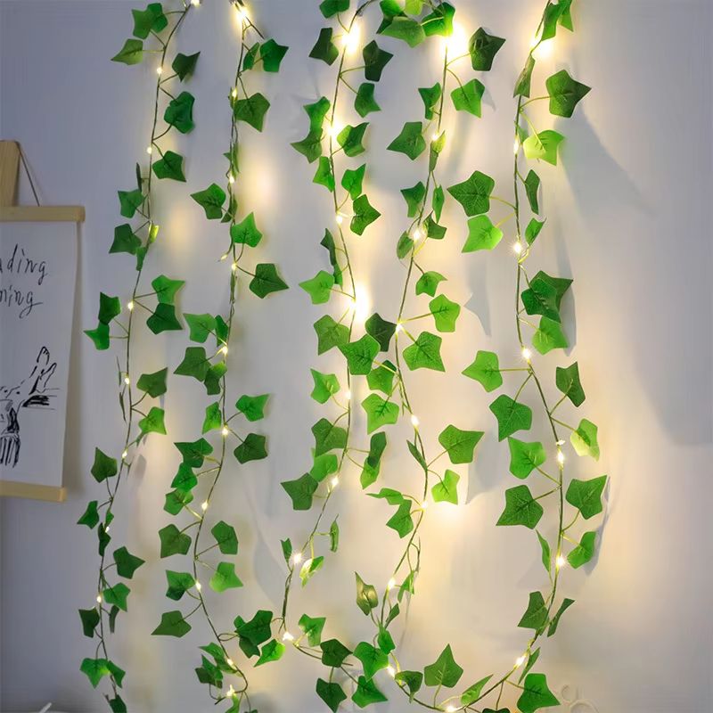 GreenLeaf 2 M Ivy Vine String Lights Artificial Green Leaf Fairy Light Garland For Wedding Party C 1