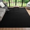 Large Soft Black Living Room Carpet NonSlip Rectangular Floor Rug For Childrens Play Mat Home Dec 0