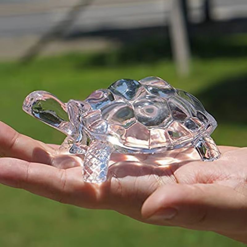 Crystal Turtle Ornament  Mini Lucky Turtle Statue For Home Office  Desk Decoration 0