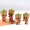 4Piece Cute Groot Miniature Model Set Home Supplies Decoration Figurines Anime Hero TreeMan Chara 0