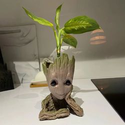 groot planter flower pot set | tree-man character indoor planter & home office decor gift