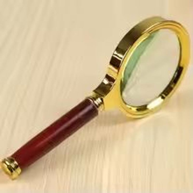 Handheld Metal 50x HighDefinition Magnifying Glass Metal Frame Magnifier For Reading Scientific Ex 0