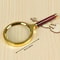 Handheld Metal 50x HighDefinition Magnifying Glass Metal Frame Magnifier For Reading Scientific Ex