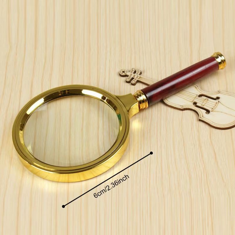 Handheld Metal 50x HighDefinition Magnifying Glass Metal Frame Magnifier For Reading Scientific Ex 1