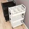 HeavyDuty 3Tier Wheeled Tool Cart Storage Rack Durable Plastic Structure EasytoAssemble Rolling St 0