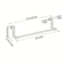 White Plastic Towel Rack Cabinet Door Mounted Towel Bar With Multiple Hooks For Kitchen Bathroom 3