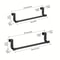 White Plastic Towel Rack Cabinet Door Mounted Towel Bar With Multiple Hooks For Kitchen Bathroom 4