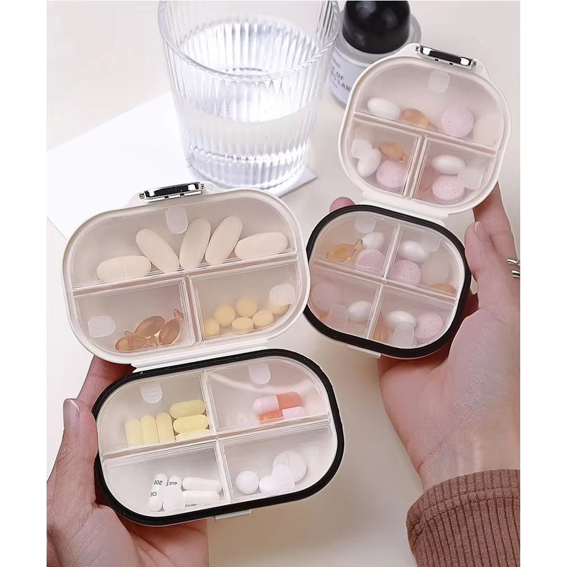 7Day Portable Pill Box Sealed Mini Storage Box For Weekly Medicine Pills 0