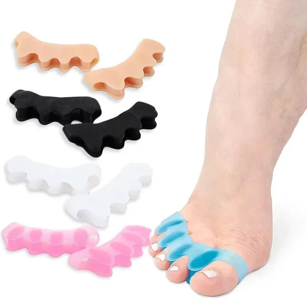 Silicone Toe Separator Finger Spacer Flexible Toe Straightener For Hammer Valgus Foot Care 0