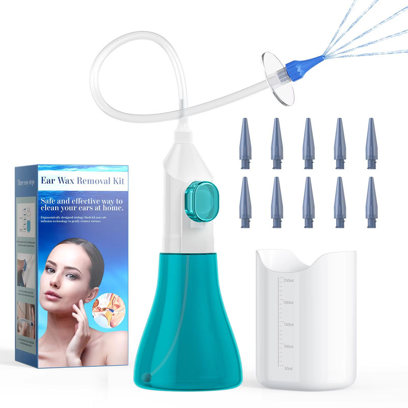 Manual Ear Irrigation Flushing System  Ear Wax Removal Kit Safe  Effective Ear Water Cleaning 6