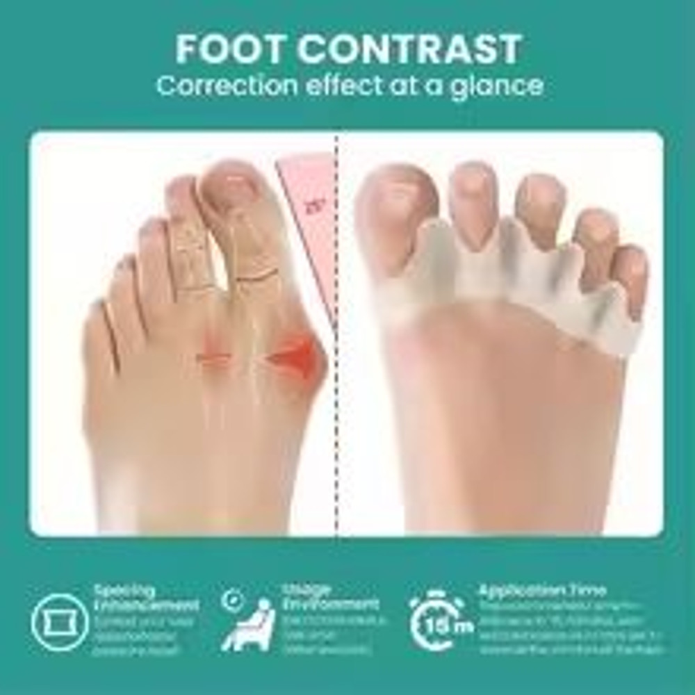 Silicone Finger Toe Protector Flexible Toe Separators Straighteners Bunion Pain Relief FootCare 1