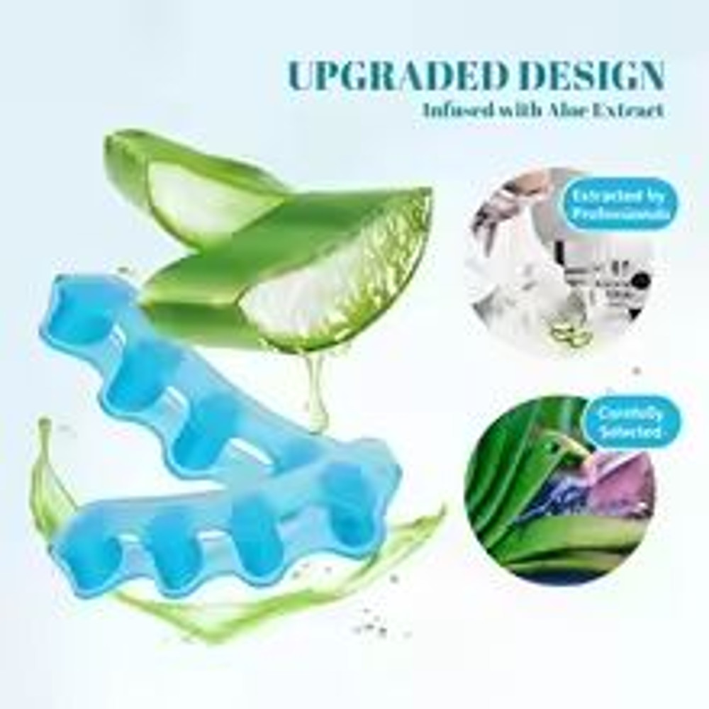 Silicone Finger Toe Protector Flexible Toe Separators Straighteners Bunion Pain Relief FootCare 4