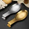 GoldPlated Thickened Stainless Steel Tableware Spoon Shelf Buffet Clip Tray Radium HotelGrade Kit 3