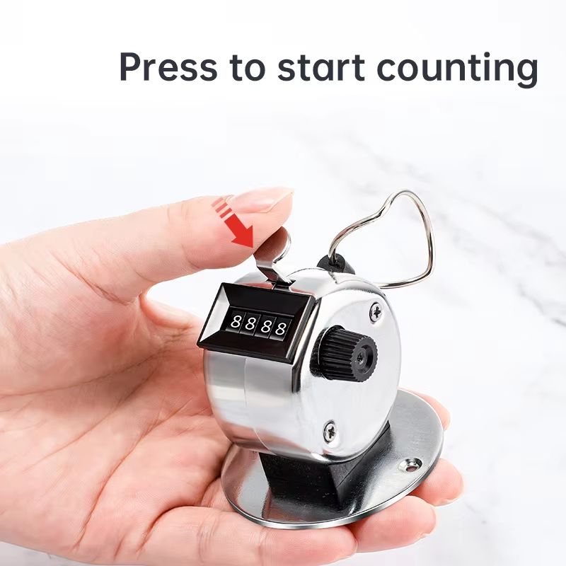 Digital Hand Tally Counter Manual Counting Clicker 4Digit Number Handheld Training Counter For Gol 3