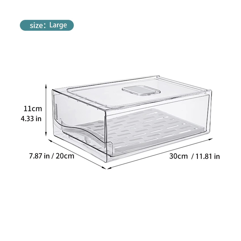 Stackable Refrigerator Organizer Bins Reusable Food Storage Containers Fridge Drawer Organizer Fo 1