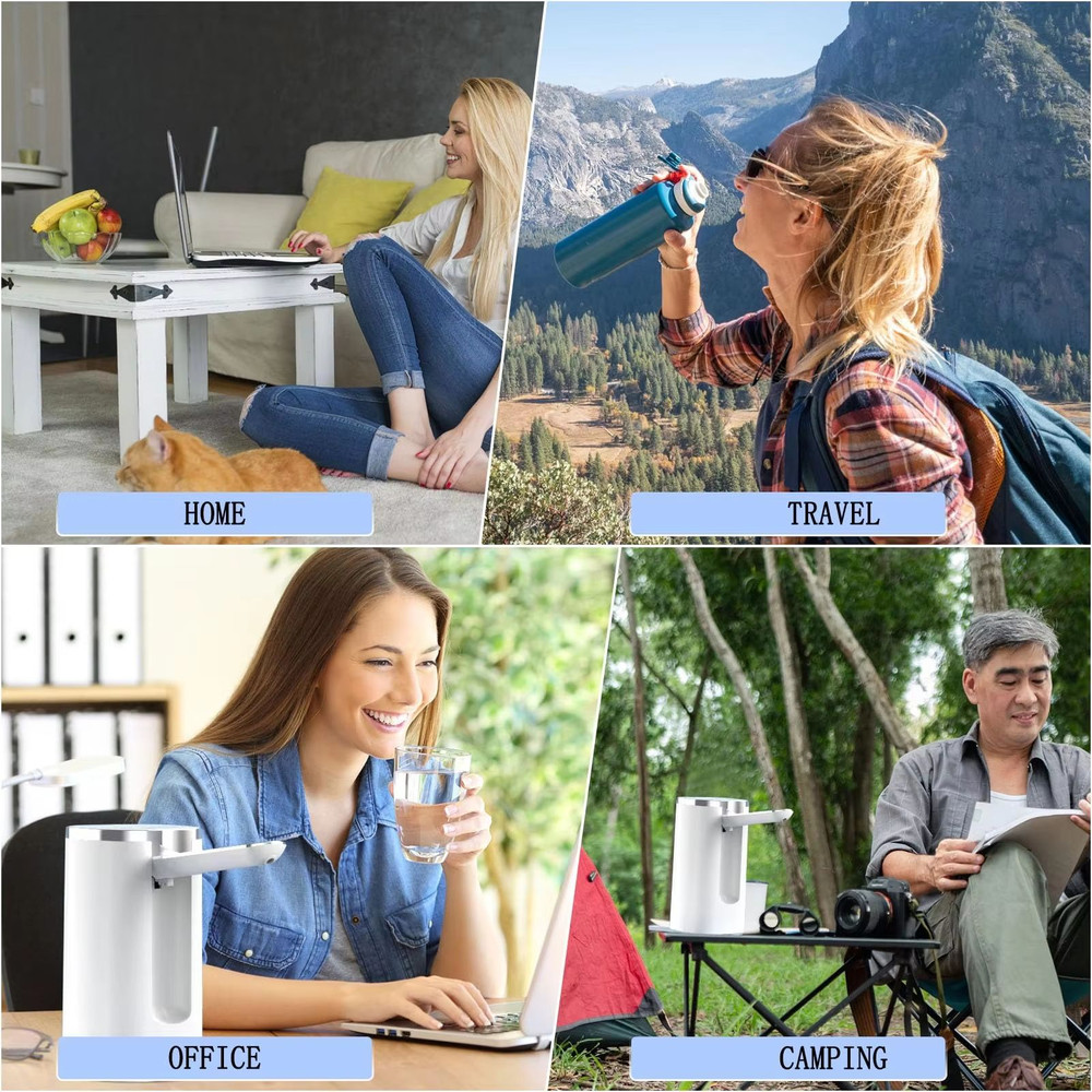 HydraFlow Universal Electric Water Bottle Dispenser Foldable Automatic Pump 5