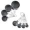 Precision 8Piece Stainless Steel Measuring Cups Spoons Set With Scale Accurate Baking Cooking To 6