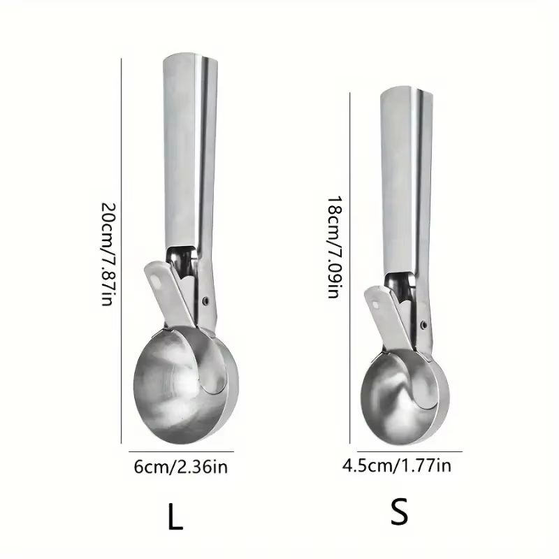 Premium Stainless Steel Ice Cream Scoop Fruit Scoop Multifunctional Kitchen Serving Tool 5