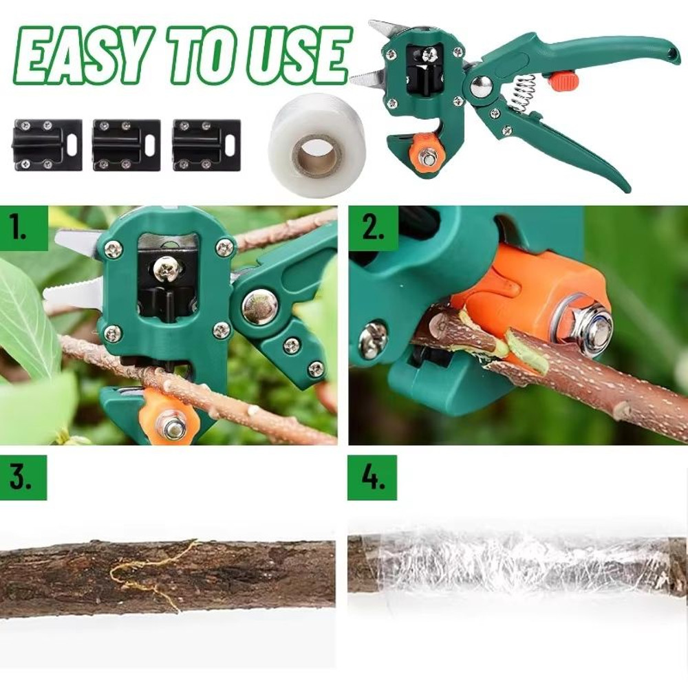Premium Garden Bush Pruning Tool Kit  Includes Ergonomic Pruner Spare Blades  Decorative Film 5