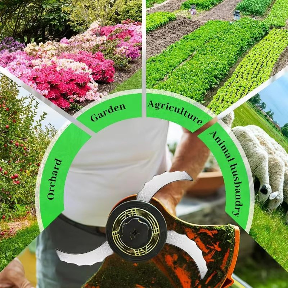 12Pack Metal Grass Trimmer Replacement Blades Durable Cutter Heads For Weed Whacker Brush Cutting 2