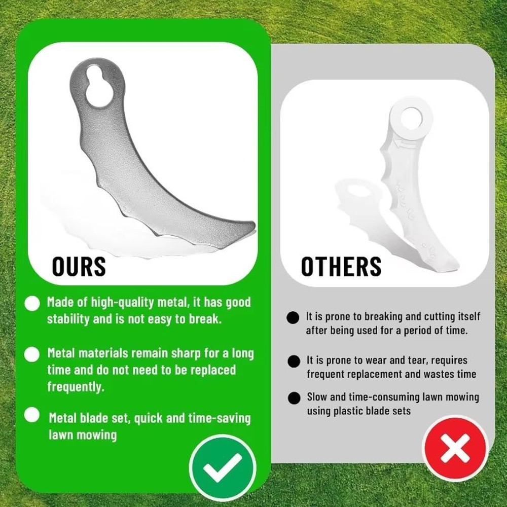 12Pack Metal Grass Trimmer Replacement Blades Durable Cutter Heads For Weed Whacker Brush Cutting 3