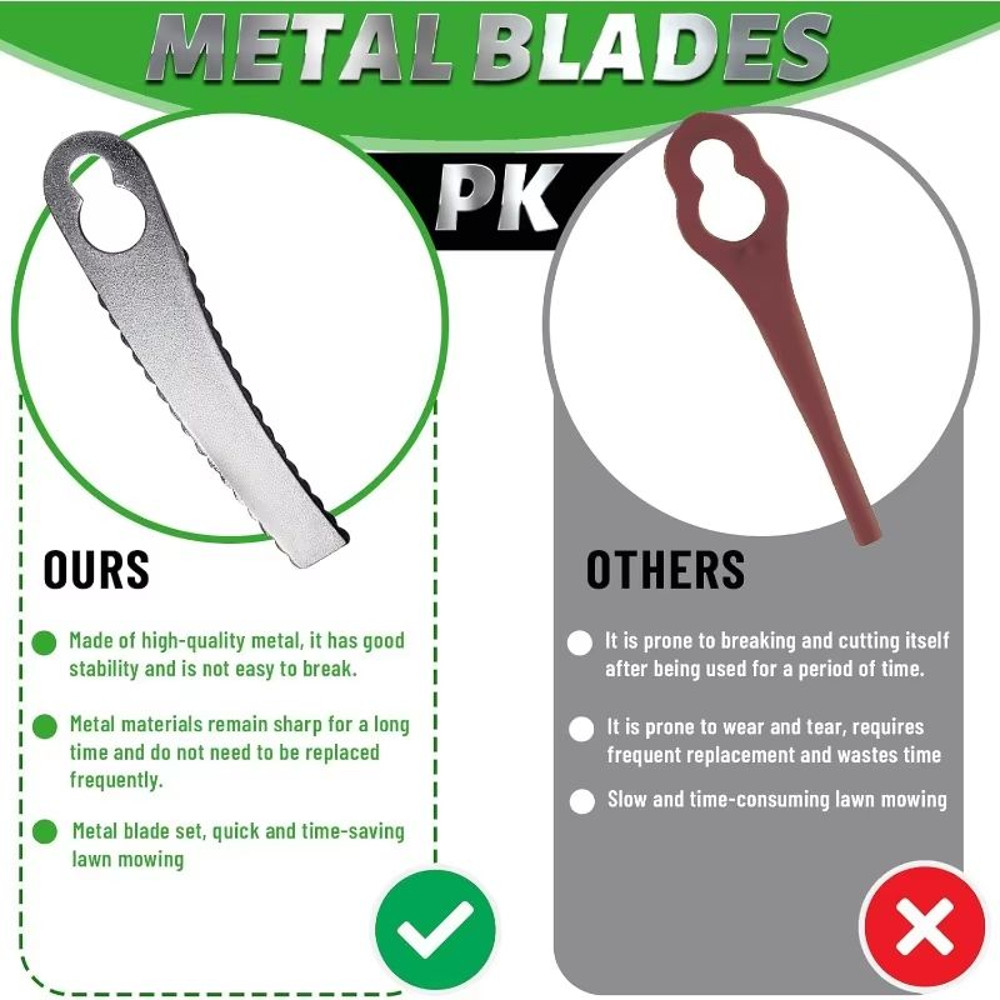 Durable Metal Blade For Brush Cutter Edger Universal Replacement Lawn MowerWeed Whacker Blade 4
