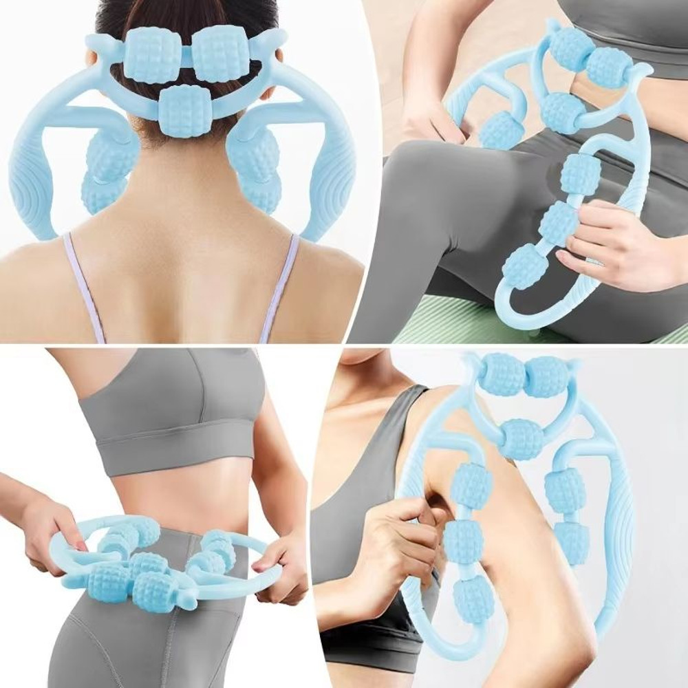 Premium DeepTissue Leg Body Massage Roller With Handle Cellulite Lymphatic Support 2