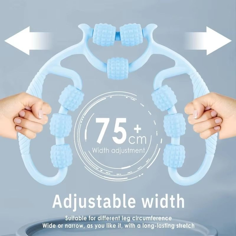 Premium DeepTissue Leg Body Massage Roller With Handle Cellulite Lymphatic Support 4