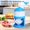 GlacierEase Portable Slush Ice Crusher Machine Manual Crank BPAFree Blue 4