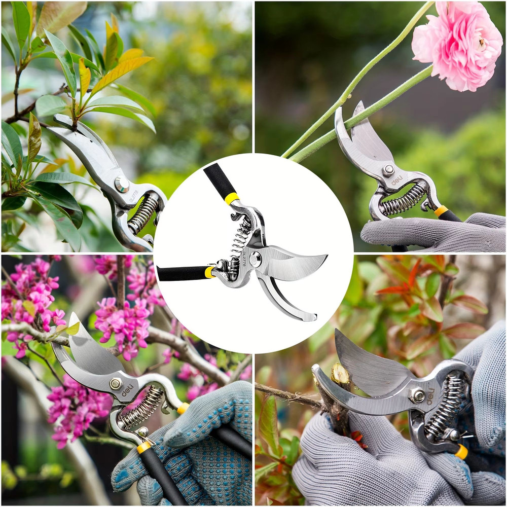 ProGrip 8 HeavyDuty Steel CurvedBlade Pruners Garden Pruning Shears For Bush Shrub Hedge Work 4