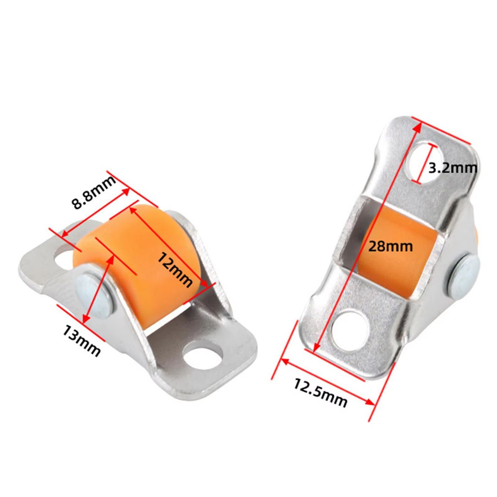 QuietGlide Silent Furniture Linear Wheels Small Fixed Castor Set Of 4 For Workbench Cart Shelves T 5